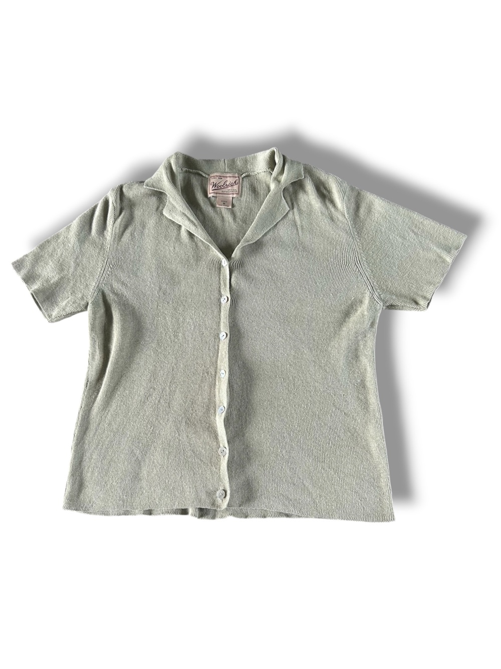[Woolrich] Sage Green Short Sleeve Sweater